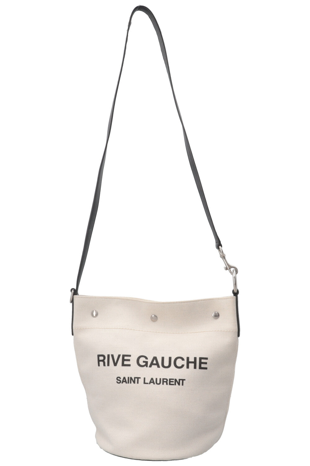 SAINT LAURENT Rive Gauche Bucket Toile Ivoire