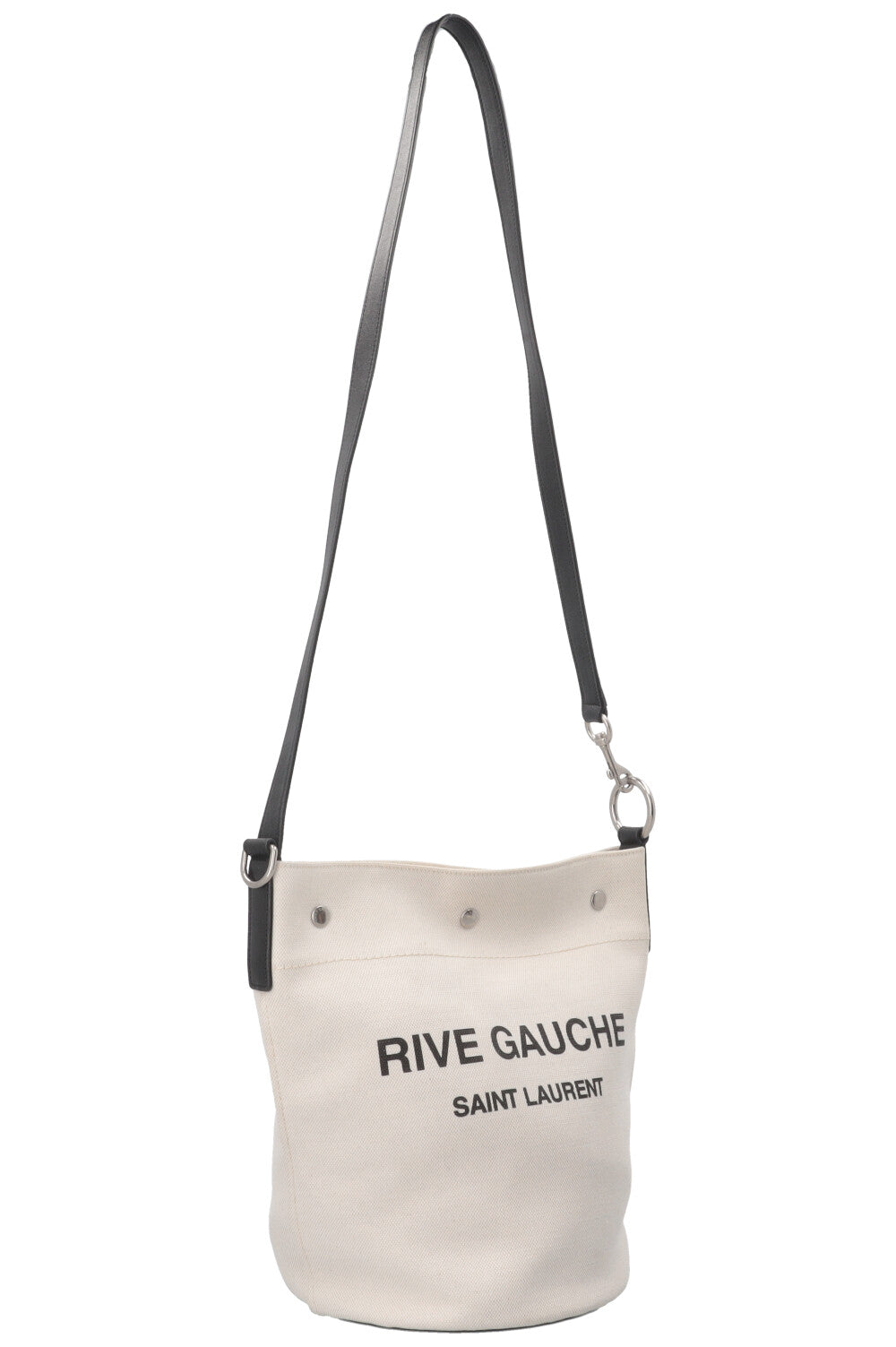 SAINT LAURENT Rive Gauche Bucket Toile Ivoire