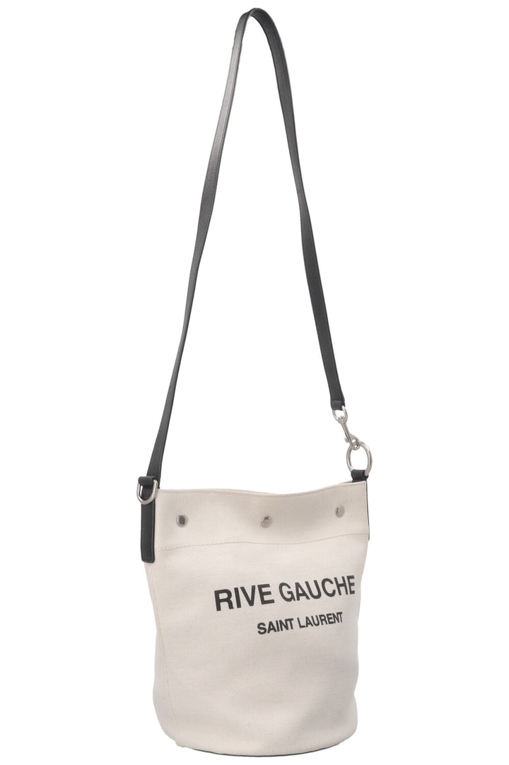 SAINT LAURENT Rive Gauche Bucket Toile Ivoire