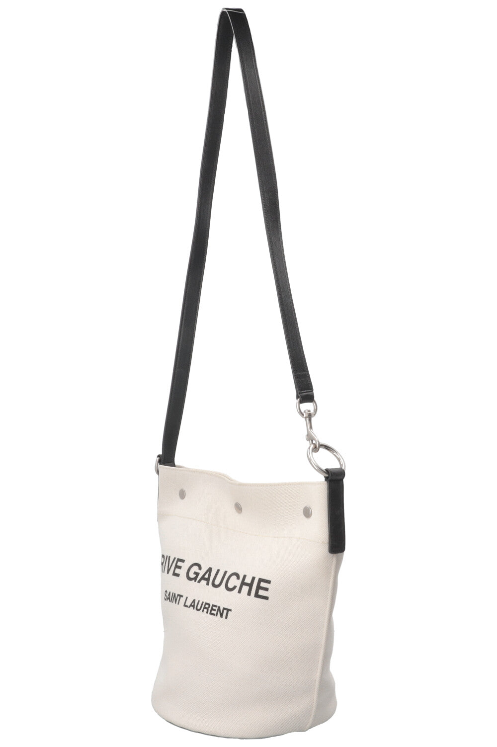 SAINT LAURENT Rive Gauche Bucket Toile Ivoire