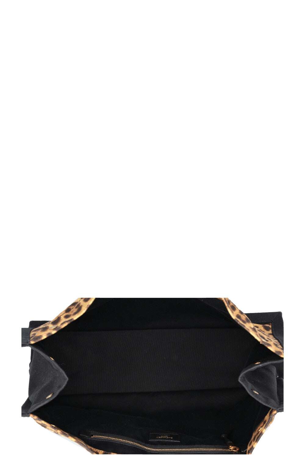 SAINT LAURENT Rive Gauche Tote Bag Canvas Cheetah