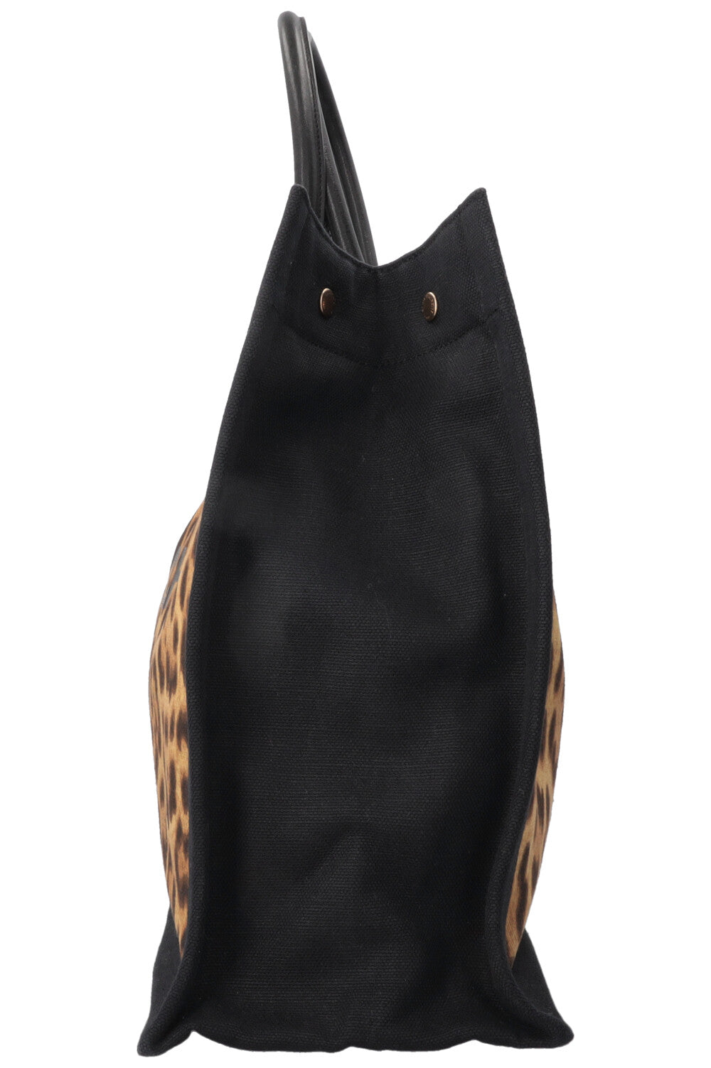 SAINT LAURENT Rive Gauche Tote Bag Canvas Cheetah