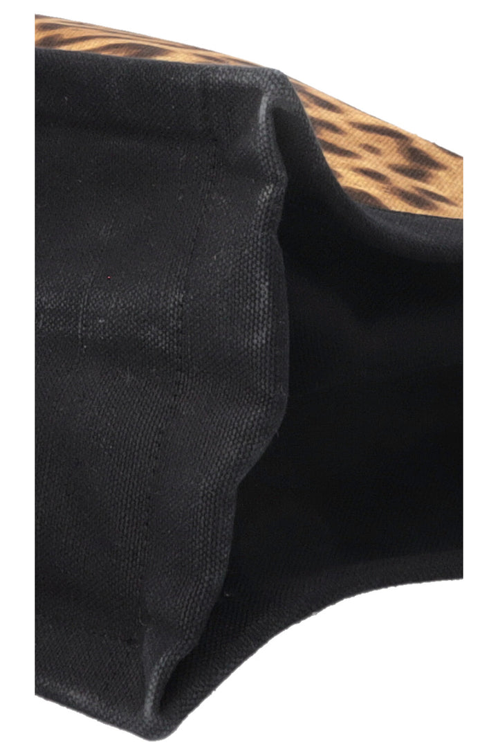 SAINT LAURENT Rive Gauche Tote Bag Canvas Cheetah