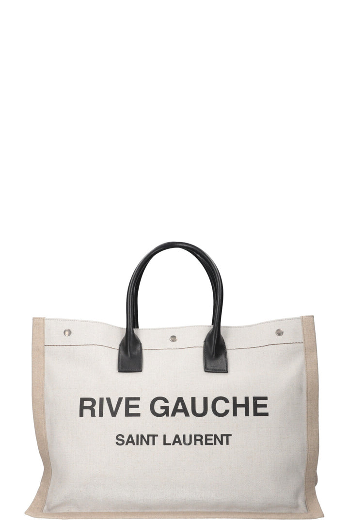 SAINT LAURENT Rive Gauche Tote Canvas Beige