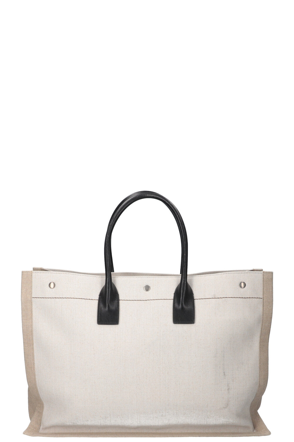 SAINT LAURENT Rive Gauche Tote Canvas Beige