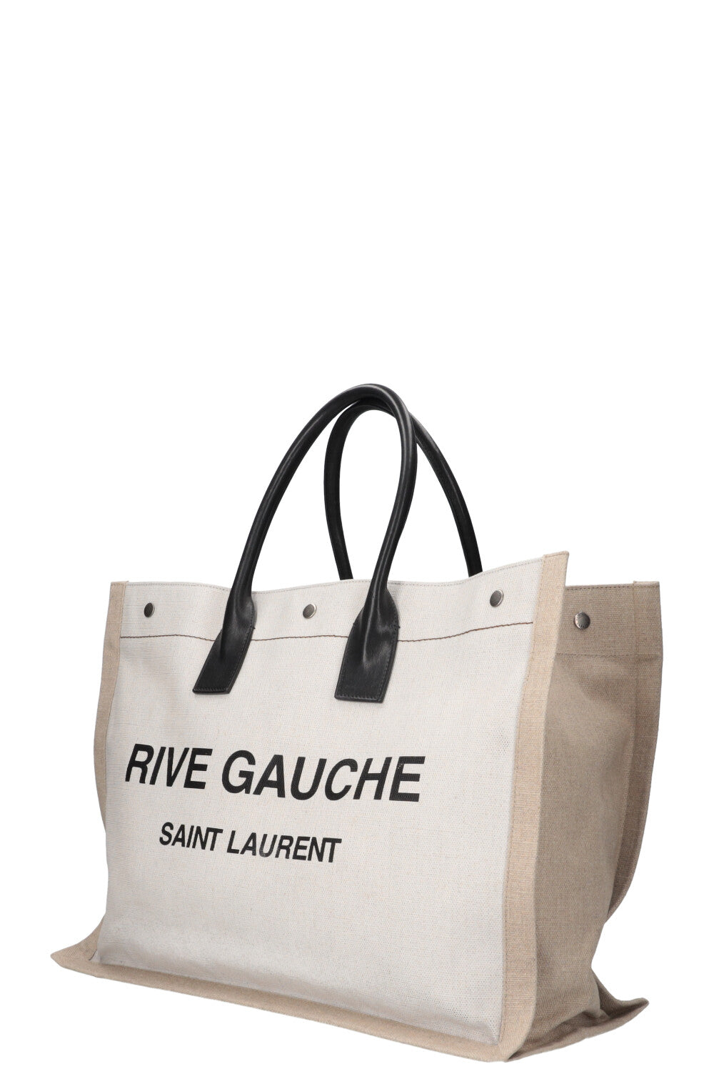 SAINT LAURENT Rive Gauche Tote Canvas Beige