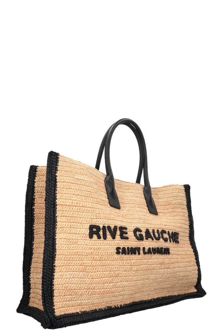 SAINT LAURENT Rive Gauche Tote Large Raffia Natural