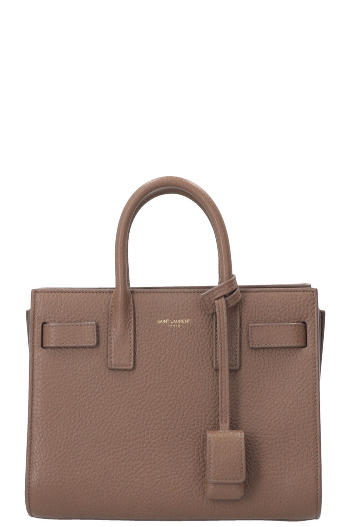 SAINT LAURENT Sac Du Jour Nano Cuir Taupe