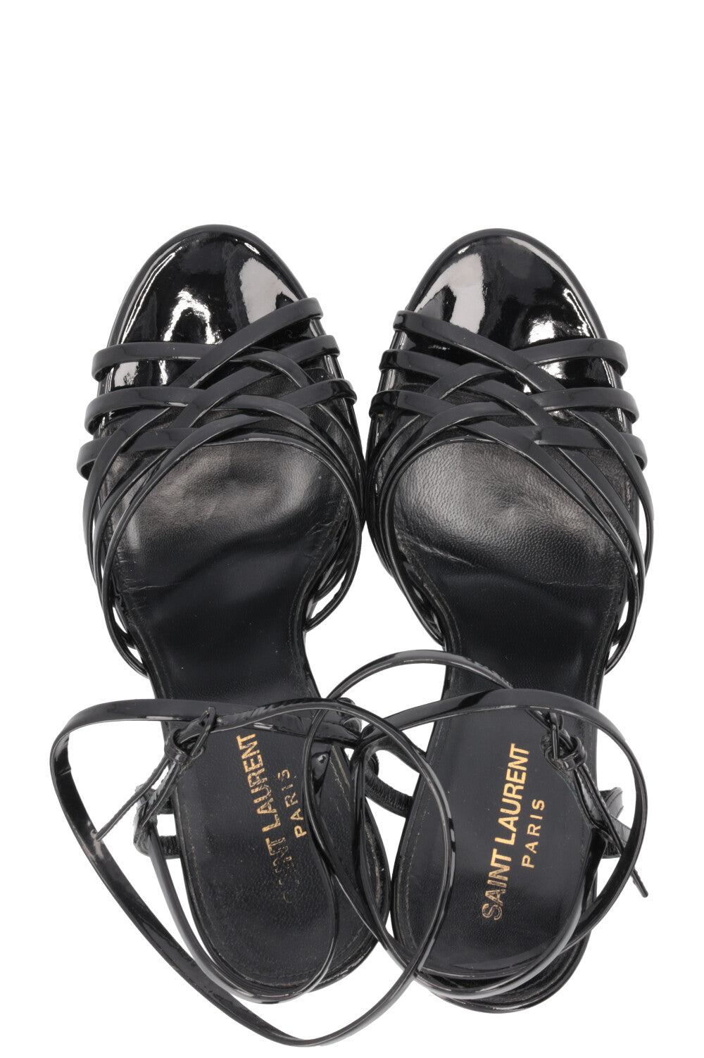 SAINT LAURENT Sandal Heels Patent Black