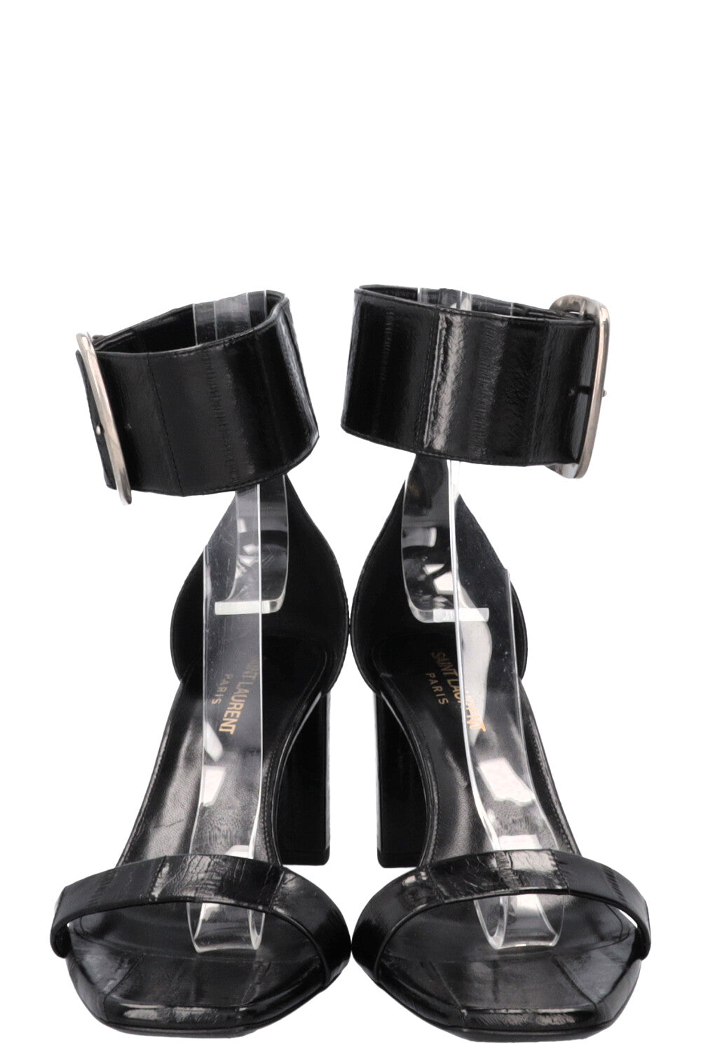 SAINT LAURENT Sandals Patent Black