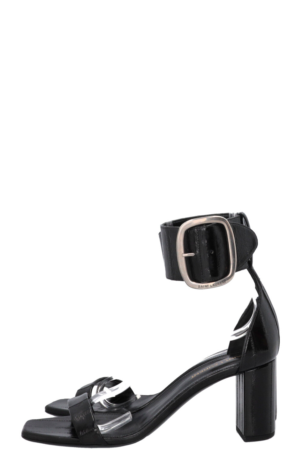 SAINT LAURENT Sandals Patent Black