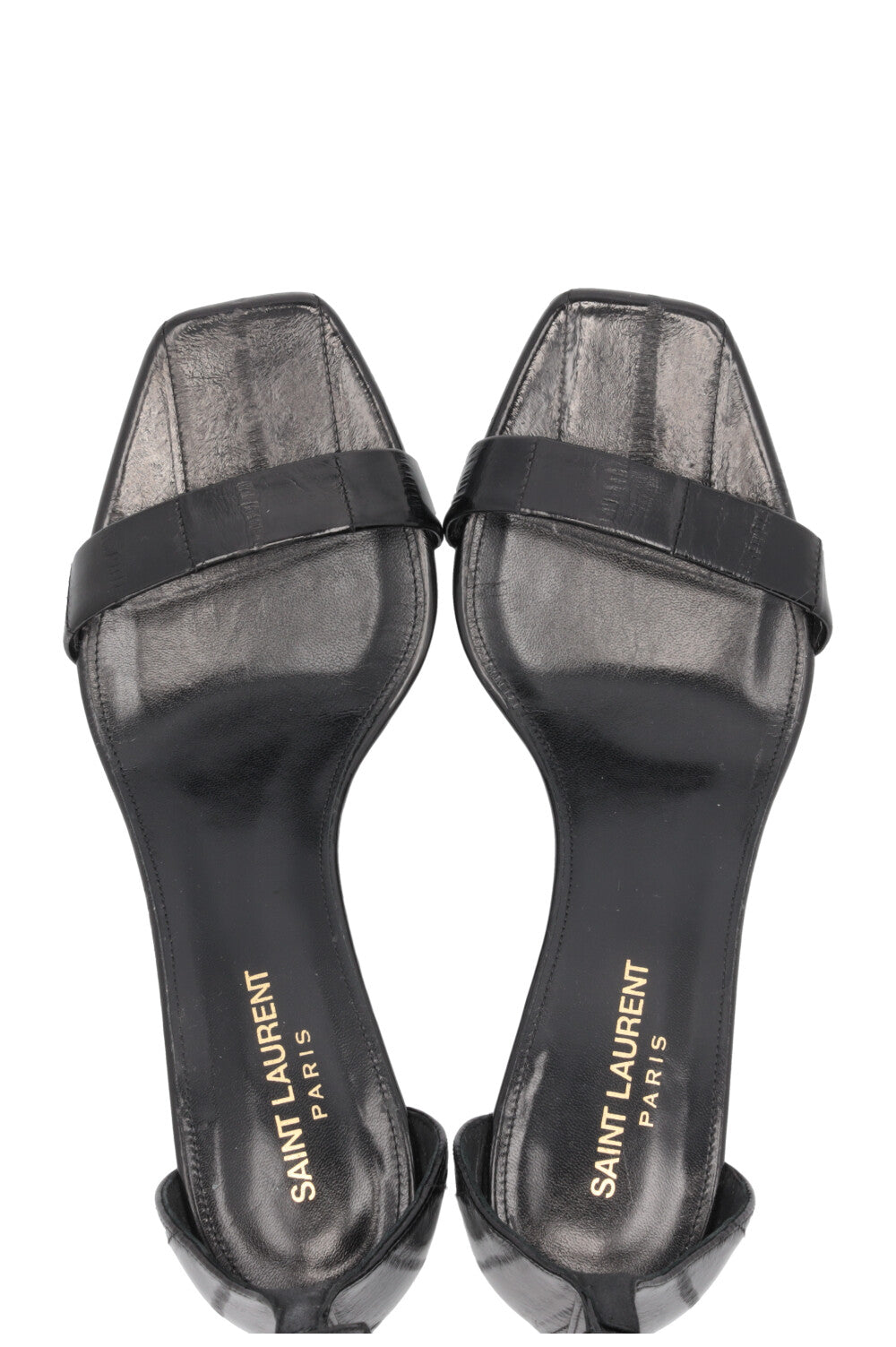 SAINT LAURENT Sandals Patent Black