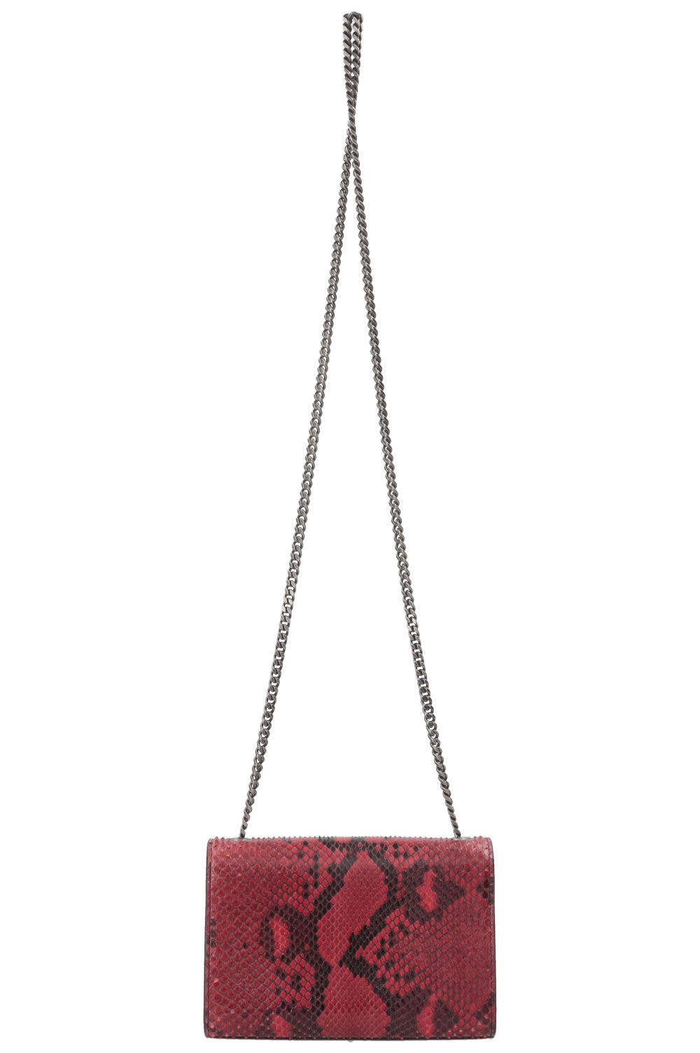 YSL Small New Kate Shoulder Bag Snake Embossed Red