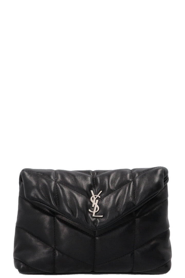 SAINT LAURENT Small Puffer Loulou Pouch Black
