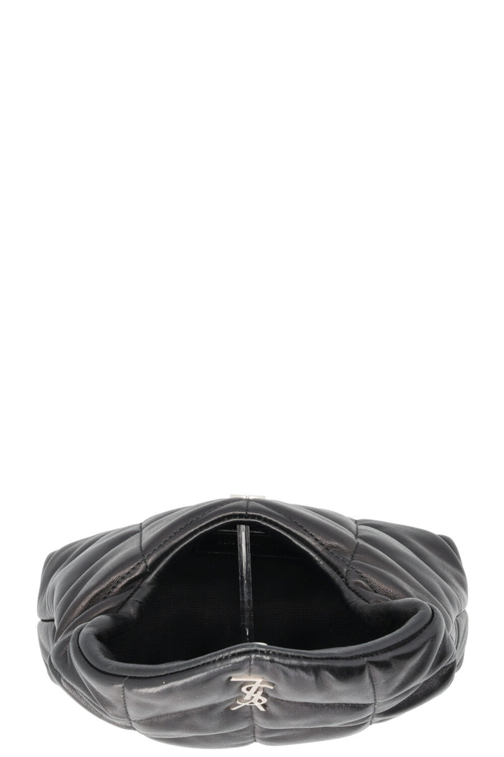 SAINT LAURENT Small Puffer Loulou Pouch Black