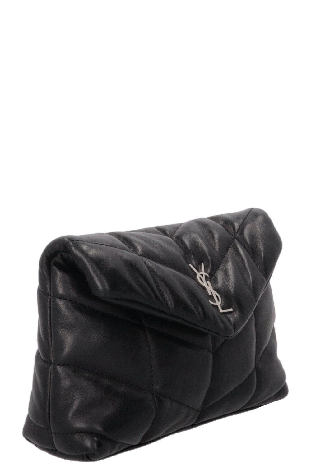 SAINT LAURENT Small Puffer Loulou Pouch Black