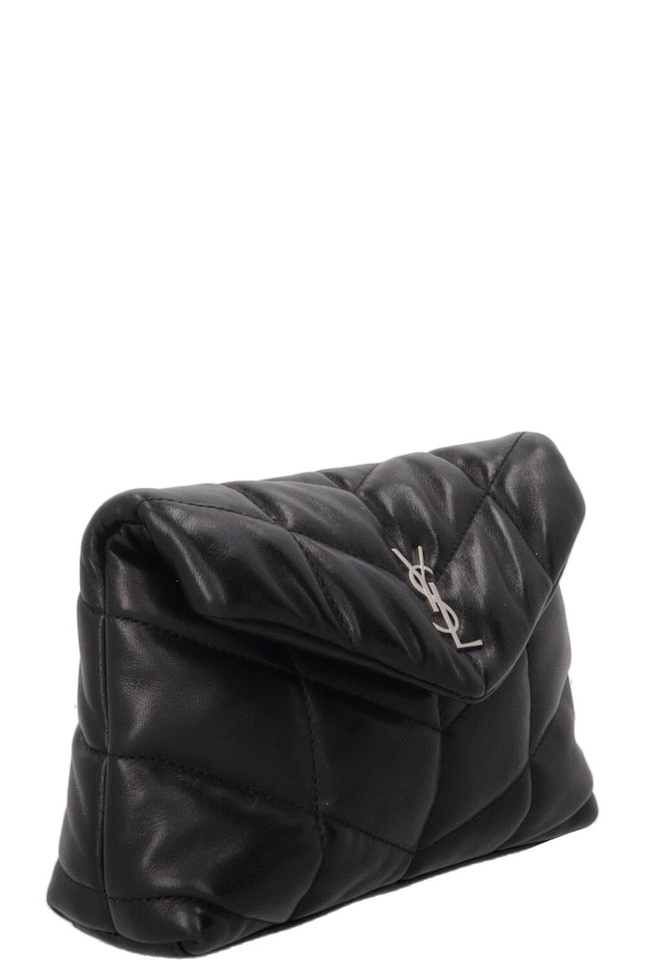 SAINT LAURENT Small Puffer Loulou Pouch Black