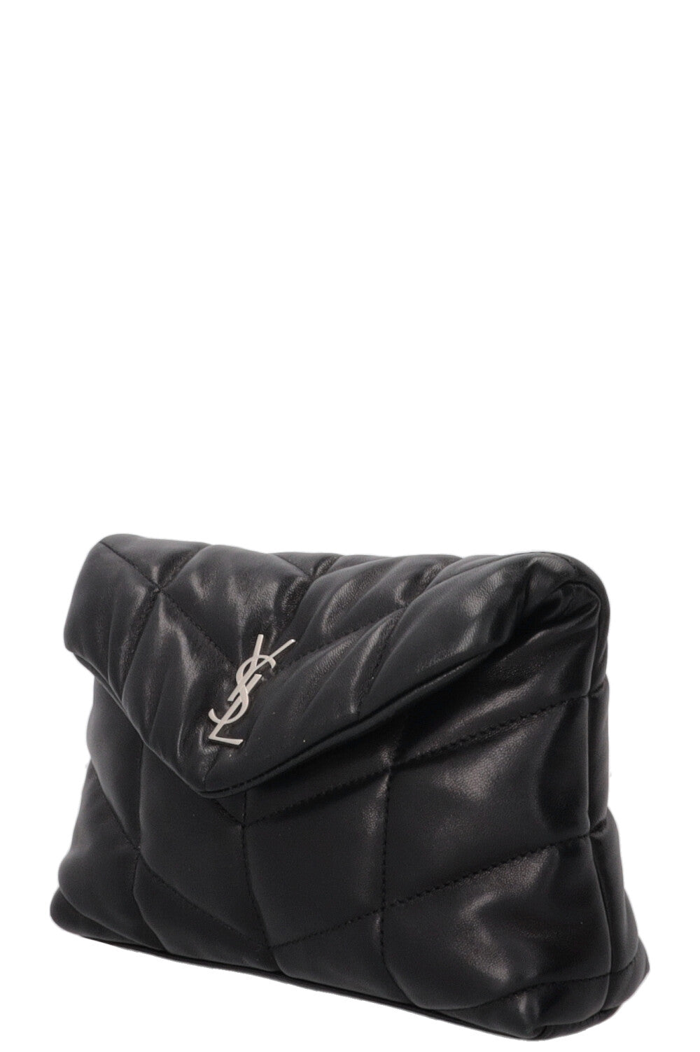 SAINT LAURENT Small Puffer Loulou Pouch Black
