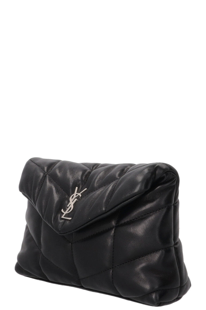 SAINT LAURENT Small Puffer Loulou Pouch Black