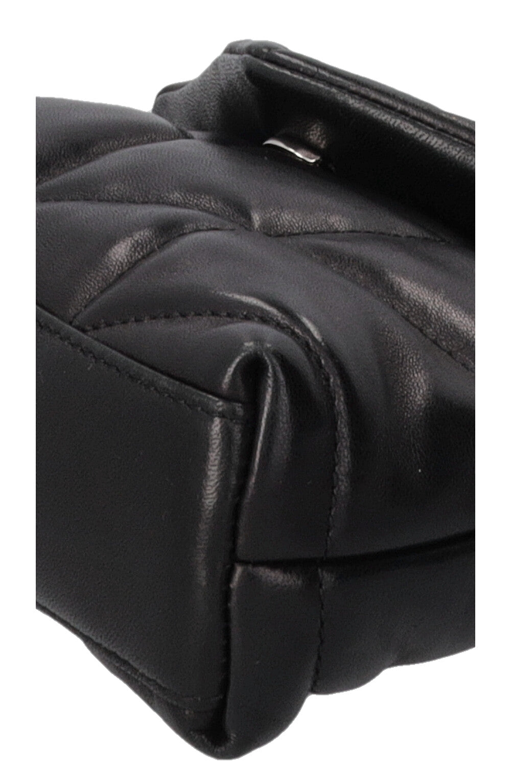 SAINT LAURENT Small Puffer Loulou Pouch Black
