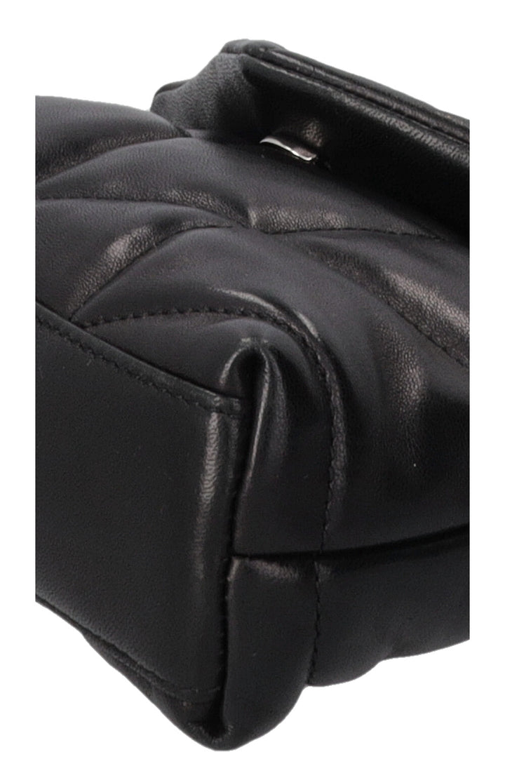 SAINT LAURENT Small Puffer Loulou Pouch Black