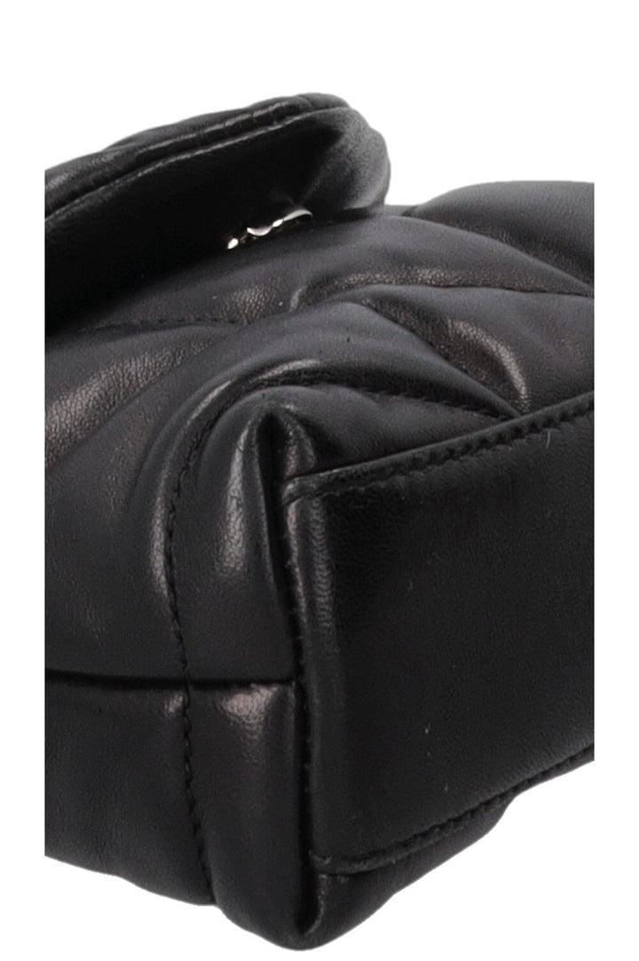 SAINT LAURENT Small Puffer Loulou Pouch Black