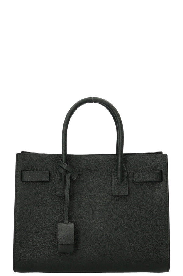 SAINT LAURENT Small Sac de Jour Leather Green