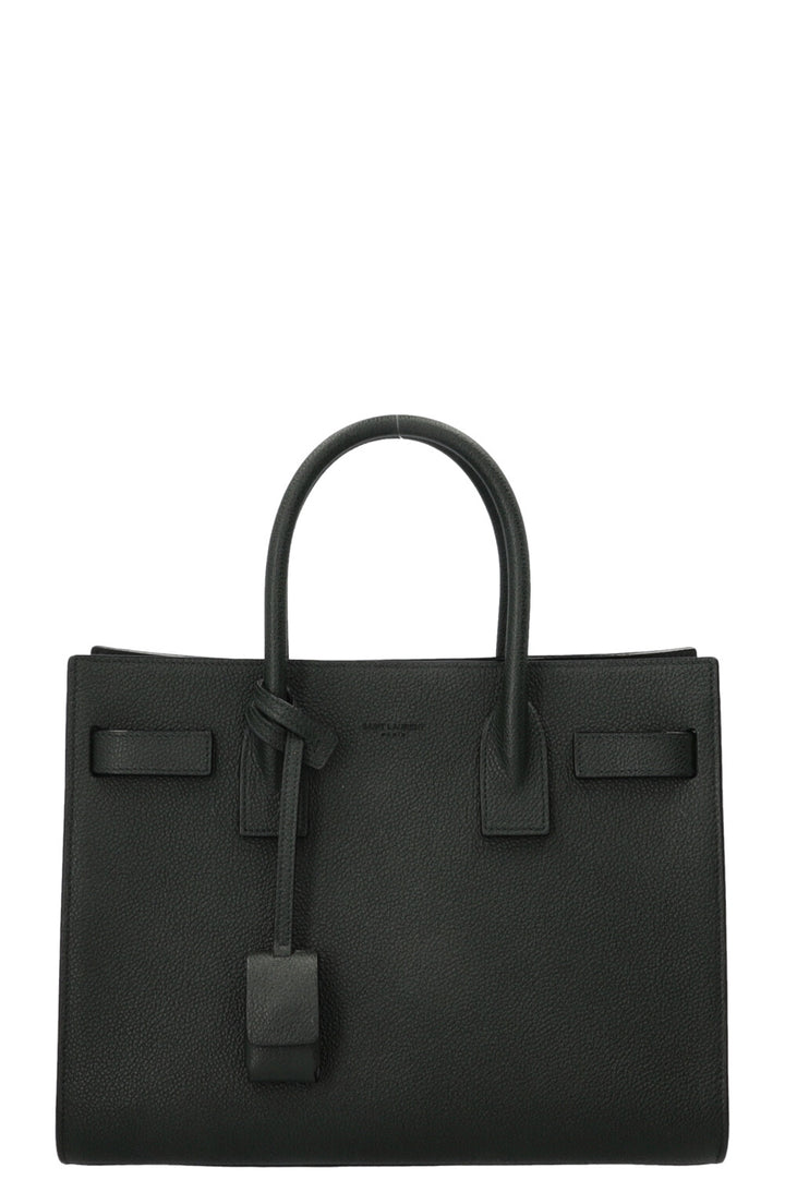 SAINT LAURENT Small Sac de Jour Leather Green