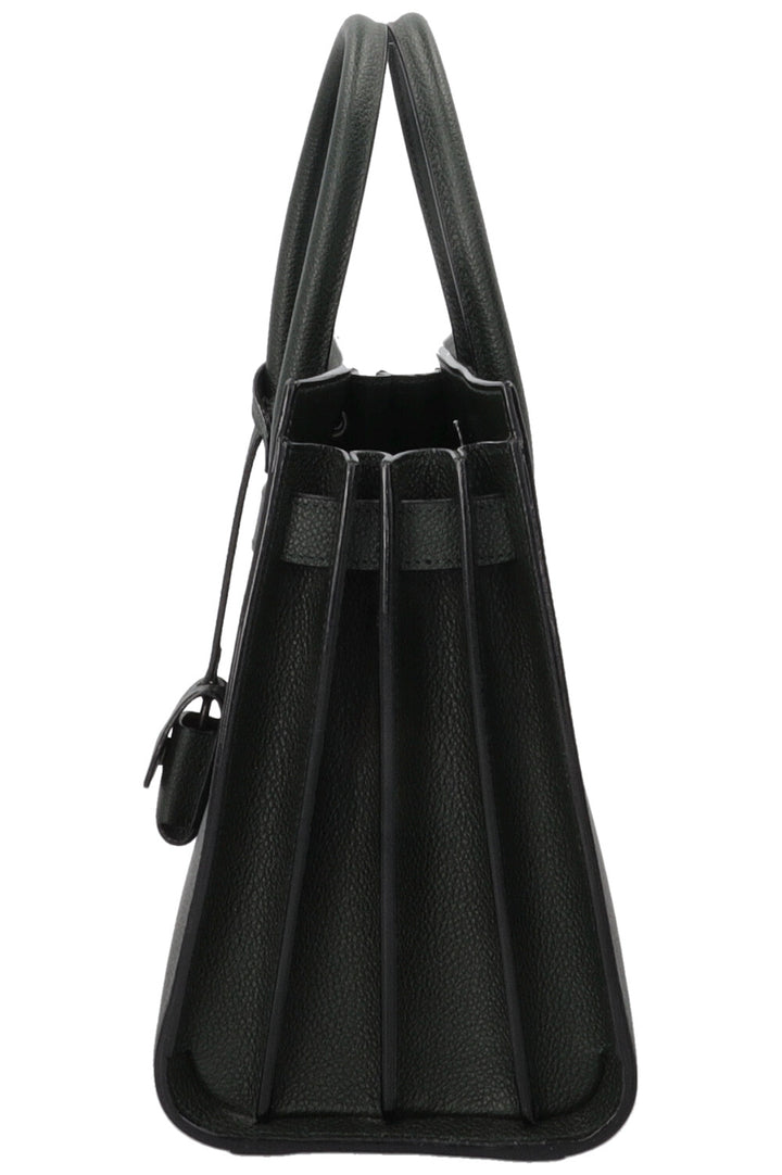SAINT LAURENT Small Sac de Jour Leather Green