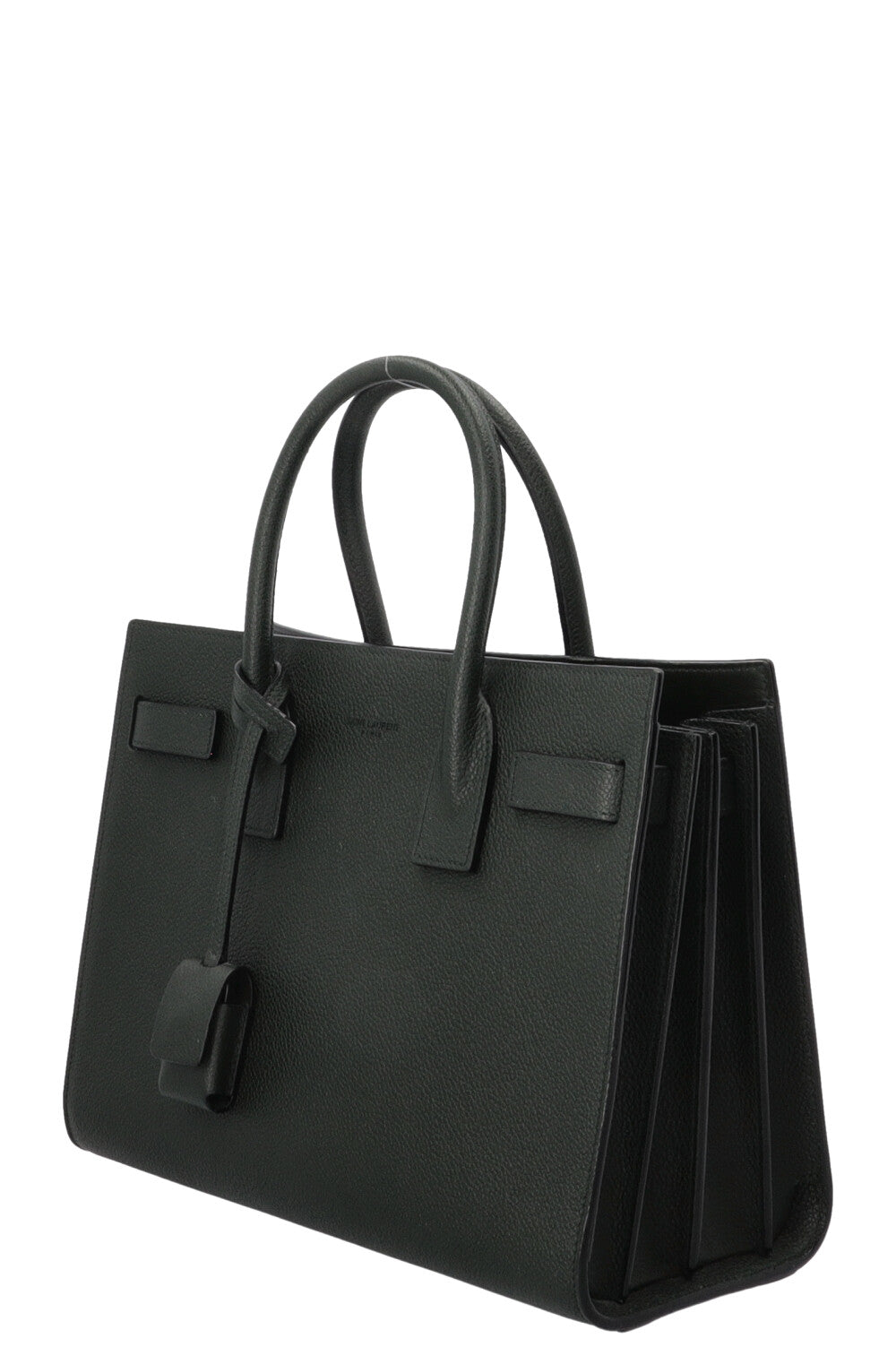 SAINT LAURENT Small Sac de Jour Leather Green