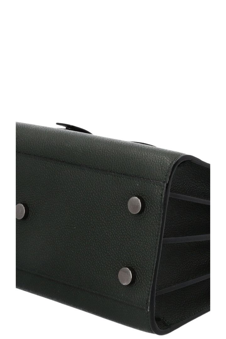 SAINT LAURENT Small Sac de Jour Leather Green