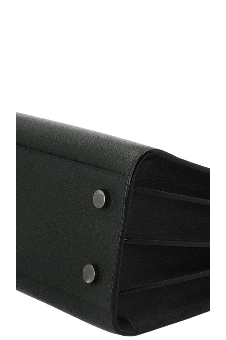 SAINT LAURENT Small Sac de Jour Leather Green