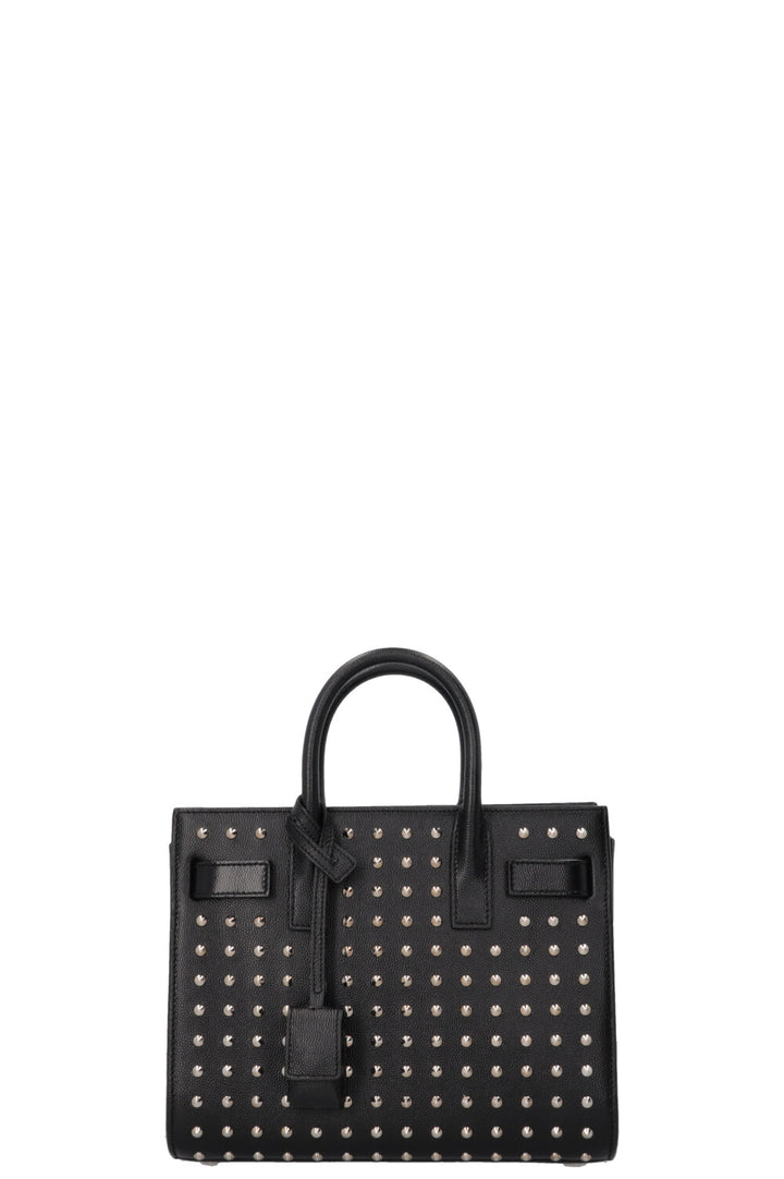 SAINT LAURENT Studded Sac de Jour Nano Black