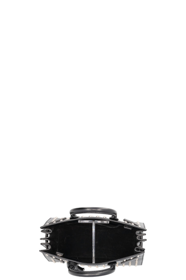 SAINT LAURENT Studded Sac de Jour Nano Black