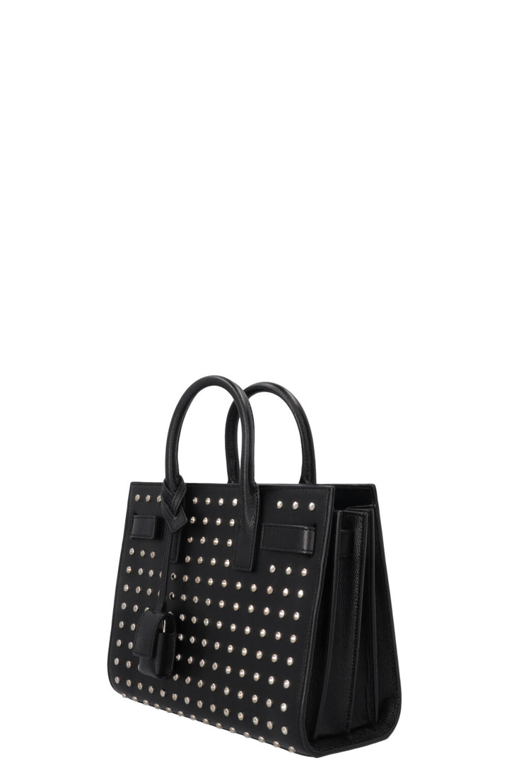 SAINT LAURENT Studded Sac de Jour Nano Black