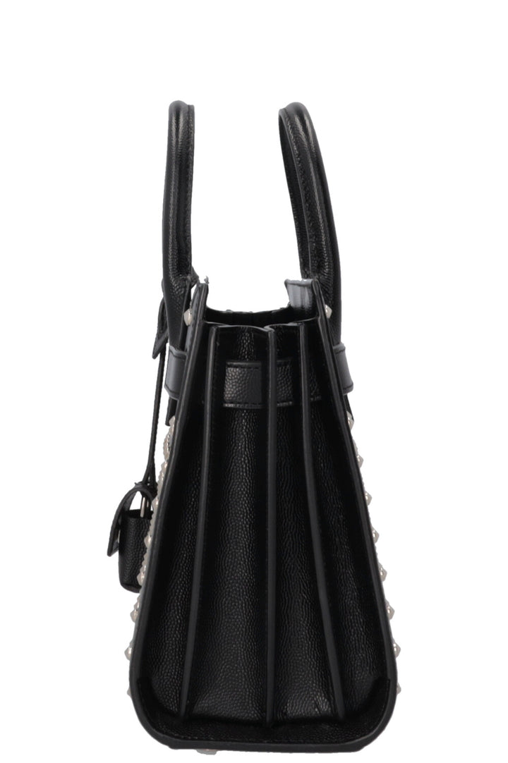 SAINT LAURENT Studded Sac de Jour Nano Black
