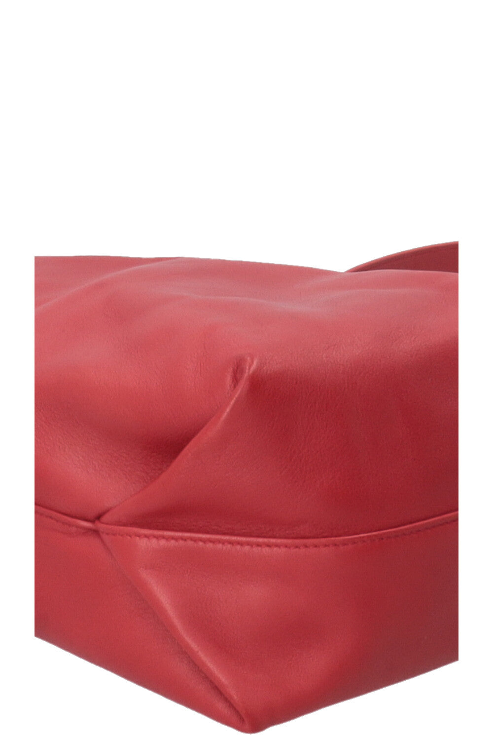 SAINT LAURENT Teddy Drawstring Bucket Bag Red