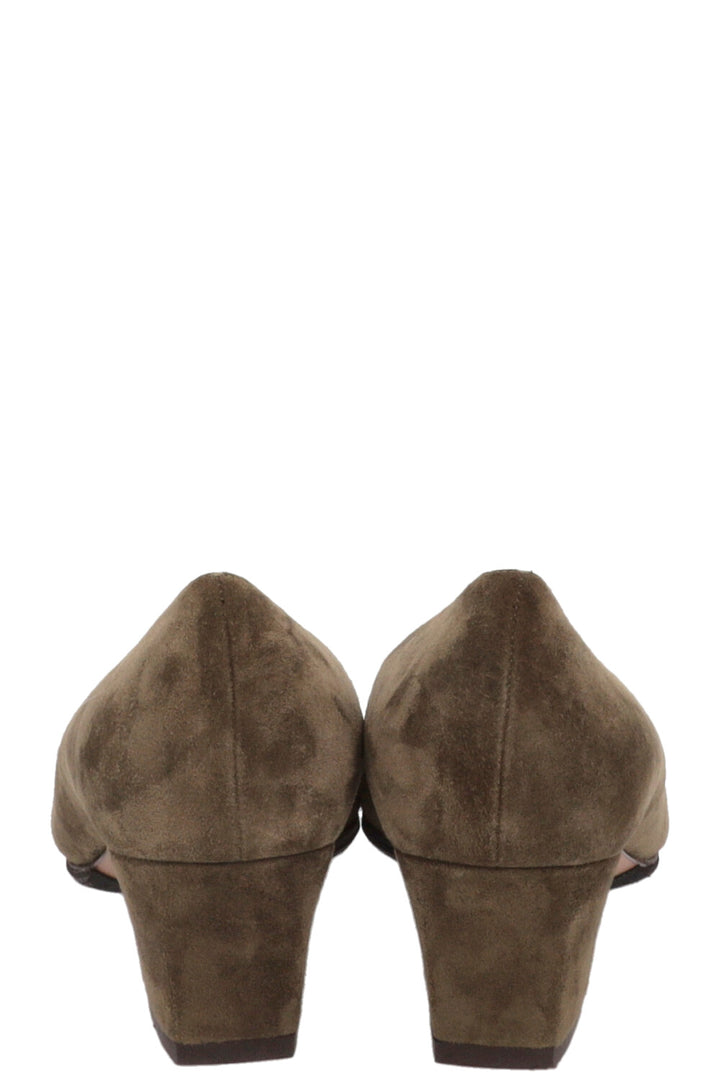 SALVATORE FERRAGAMO Germaine 1968 Escarpins Daim Vert