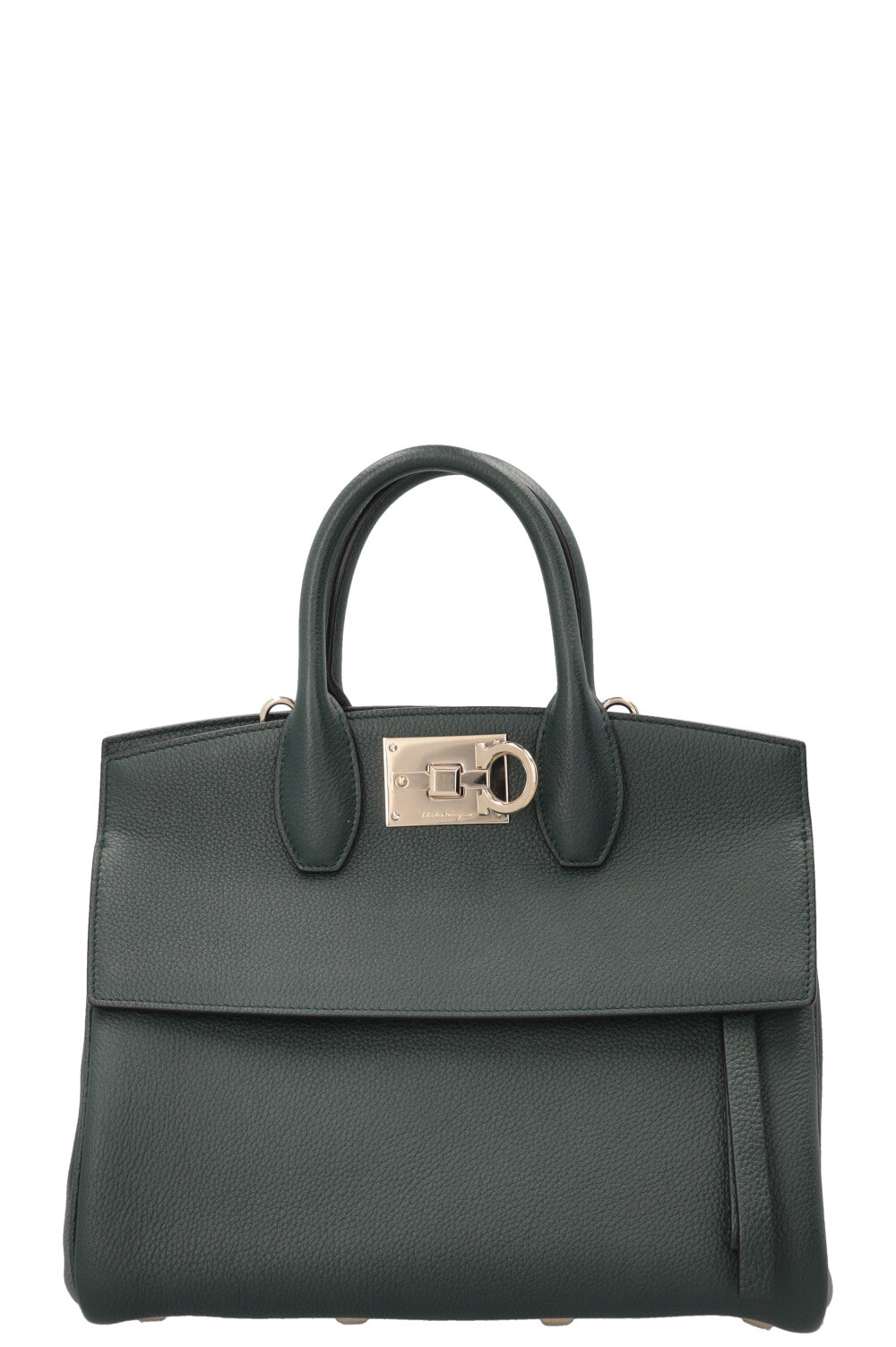 SALVATORE FERRAGAMO Medium Studio Hand Bag Moss Green