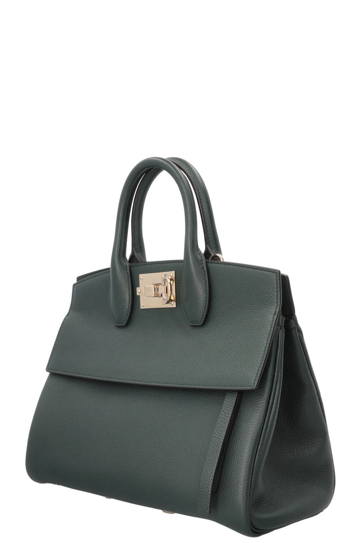 SALVATORE FERRAGAMO Medium Studio Hand Bag Moss Green