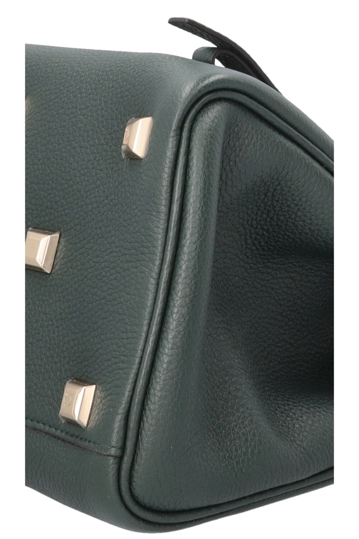 SALVATORE FERRAGAMO Medium Studio Hand Bag Moss Green