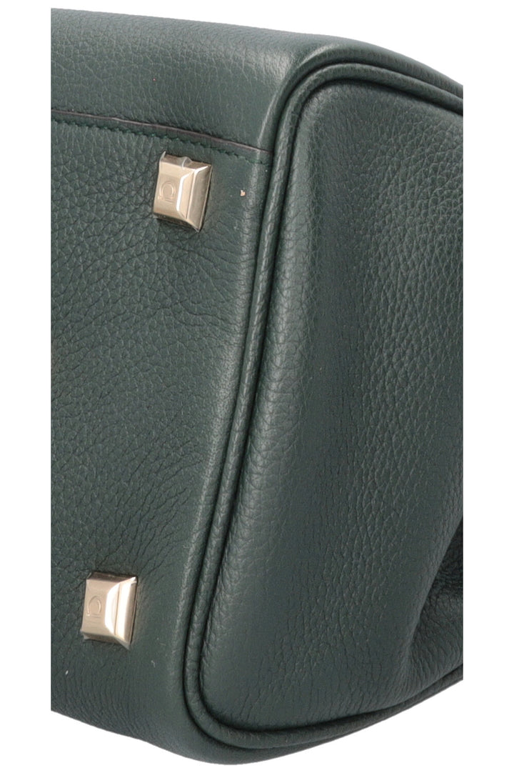 SALVATORE FERRAGAMO Medium Studio Hand Bag Moss Green