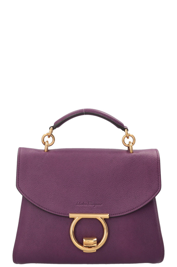 SALVATORE FERRAGAMO Small Margot Bag Leather Purple