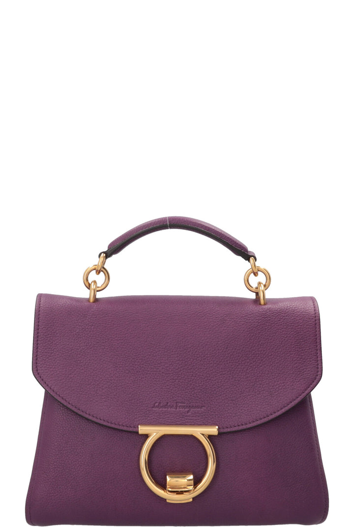 SALVATORE FERRAGAMO Small Margot Bag Leather Purple