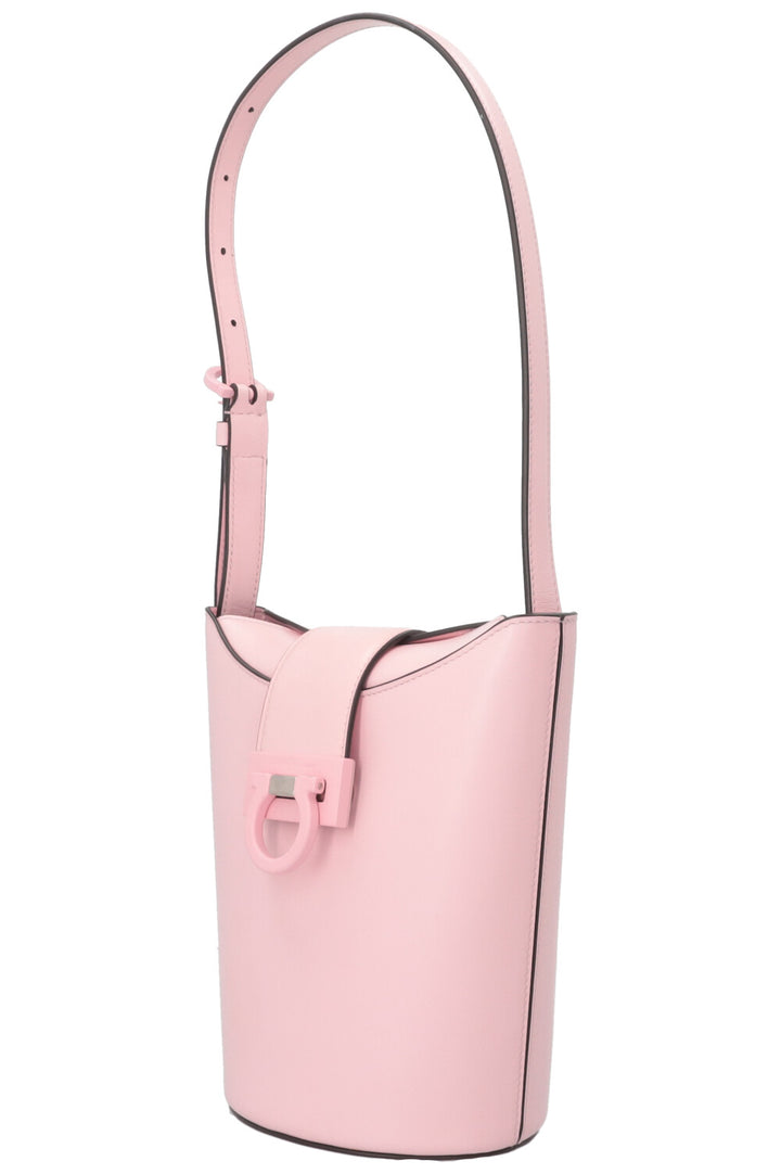 SALVATORE FERRAGAMO Trifolio Small Bucket Bag Leather Pink