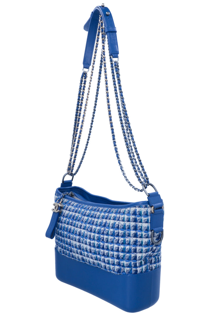 CHANEL Medium Gabrielle Bag Tweed Blue