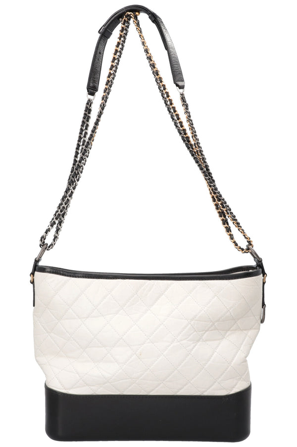 CHANEL Large Gabrielle Bag Leather White