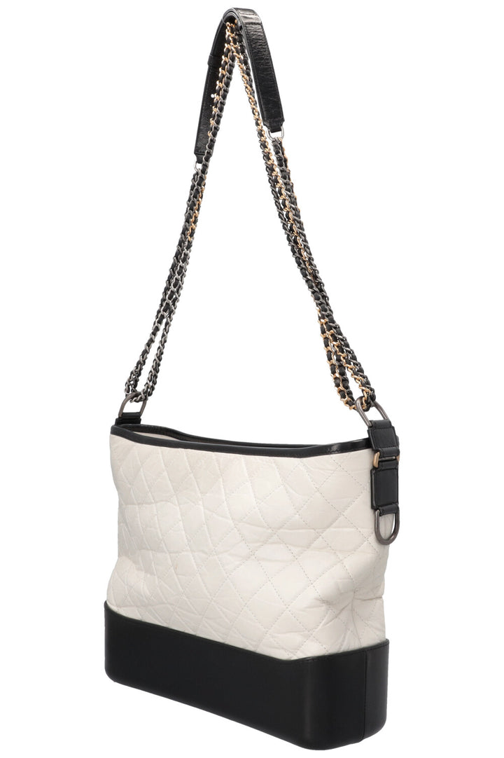 CHANEL Large Gabrielle Bag Leather White