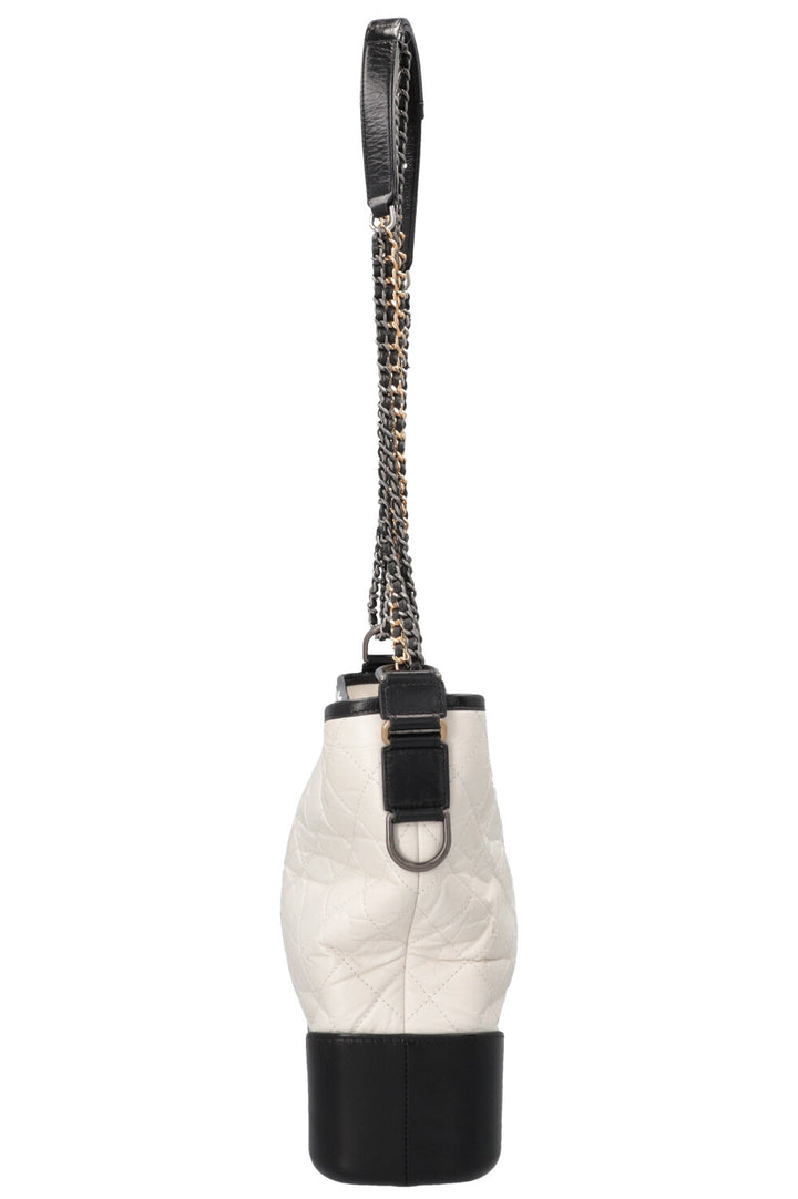 CHANEL Large Gabrielle Bag Leather White