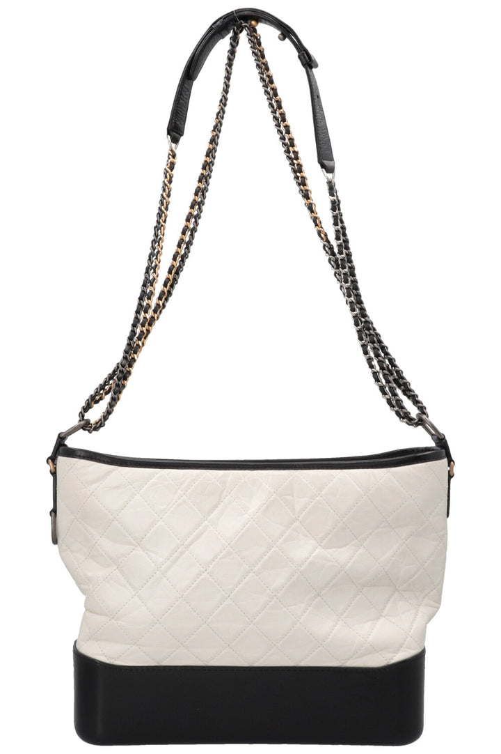 CHANEL Large Gabrielle Bag Leather White